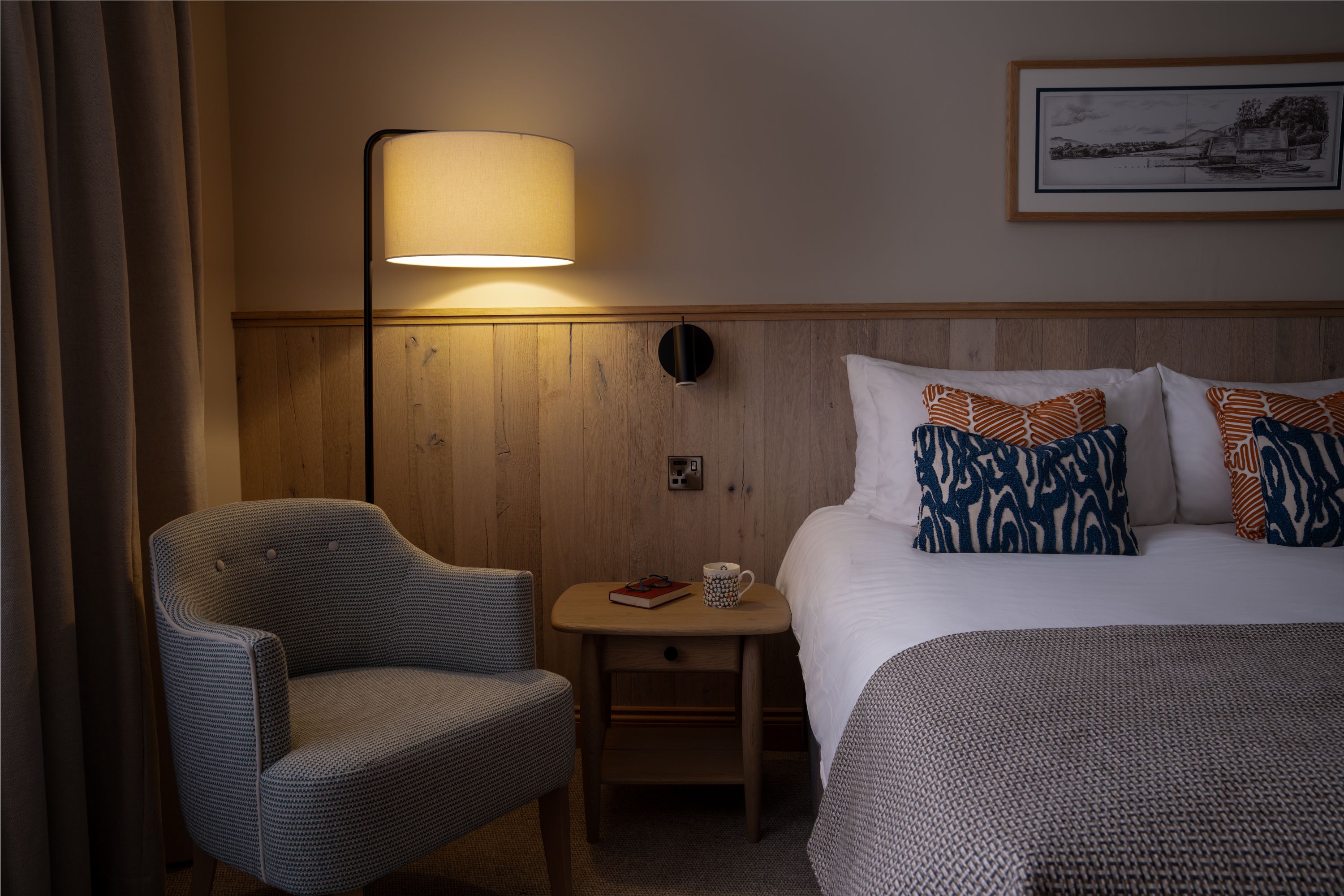 Close up of accessible bed
