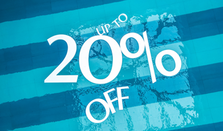 Up to 20% off floats in pool